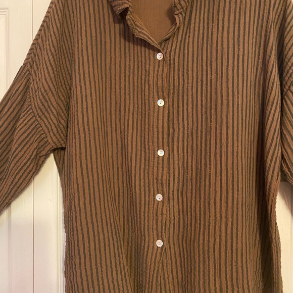 Made in Italy brown/black hi/lo tunic. - Picture 2 of 4